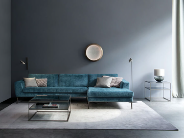 CAMEO - Square glass and steel coffee table with storage space by Christine Kröncke Interior Design - view 3